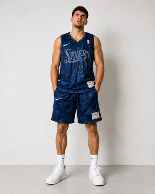 ست رکابی و شورت بسکتبال فیلادلفیا سونیسیکسرز طرح Allen Iverson 3 | سایزبندی XL تا 5XL |