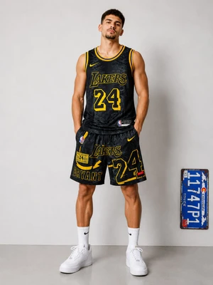 ست رکابی و شورت بسکتبال لس‌آنجلس لیکرز طرح Kobe Bryant 24 | سایزبندی XL تا 5XL |