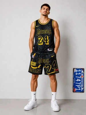 ست رکابی و شورت بسکتبال لسآنجلس لیکرز طرح Kobe Bryant 24 | سایزبندی XL تا 5XL |