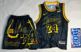 ست رکابی و شورت بسکتبال لسآنجلس لیکرز طرح Kobe Bryant 24 | سایزبندی XL تا 5XL |